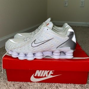 [SOLD] NIKE SHOX TL - US Mens 11 - White Metallic Silver Trainer Shoes